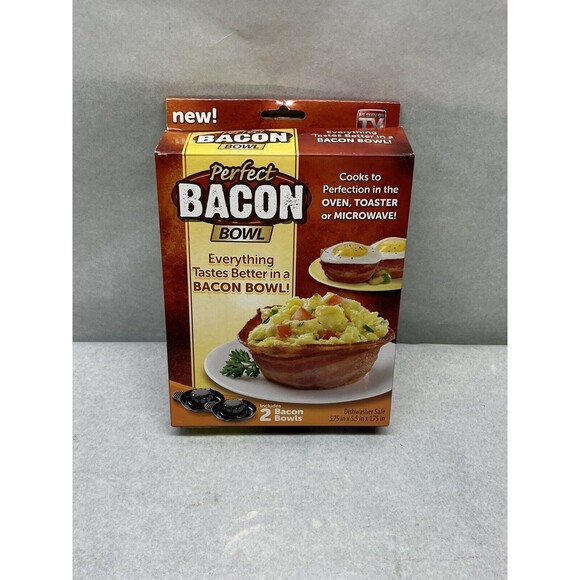 Perfect Bacon Bowl - As Seen On Tv - Set Of 2 New In Box Bowls - Picture 3 of 8